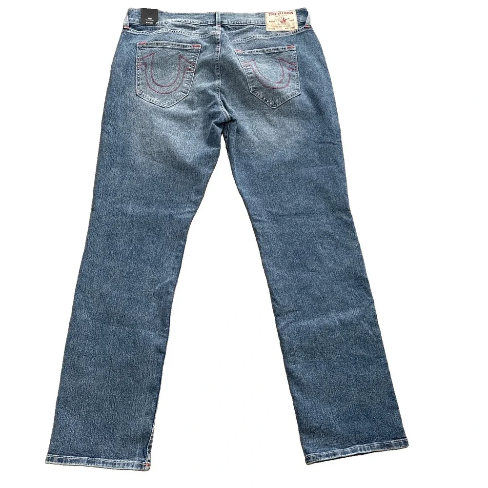 True Religion Ricky Relaxed Straight Jeans Mens 38 L34 Designer Denim NWOT
